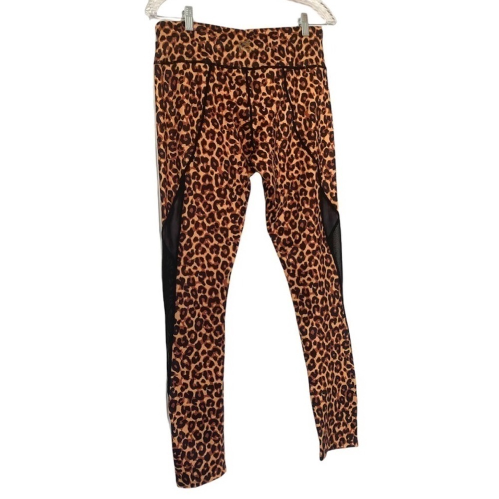 Roberto Cavalli Sport Leopard Mesh Panel Leggings XS Cheetah Print - Picture 7 of 11